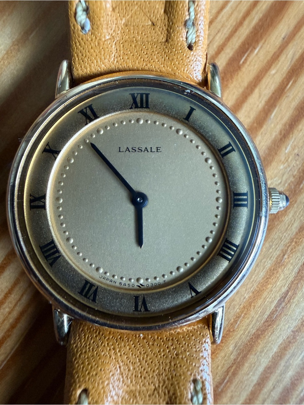 Women's Gold Dial Leather Strap Watch - Tan